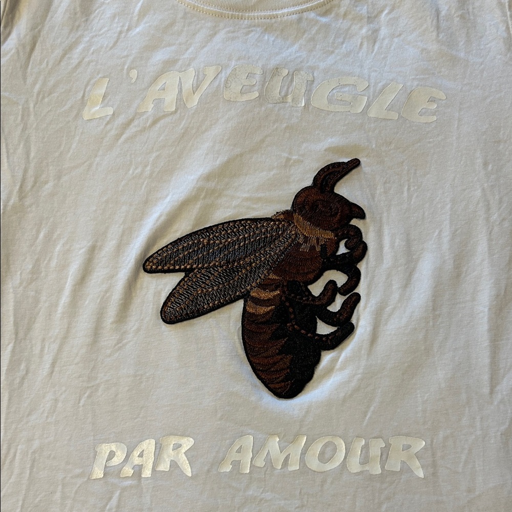 Gucci L’ Aveugle Embroidered White Tee
